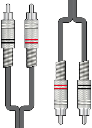 Citronic Classic Audio Lead 2 RCA Plugs - 2 RCA Plugs 1.5m Citronic