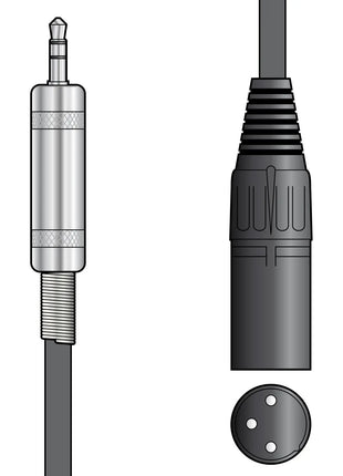 Citronic Classic Audio Lead 3.5mm Jack Plug - XLR Male 0.5m Citronic