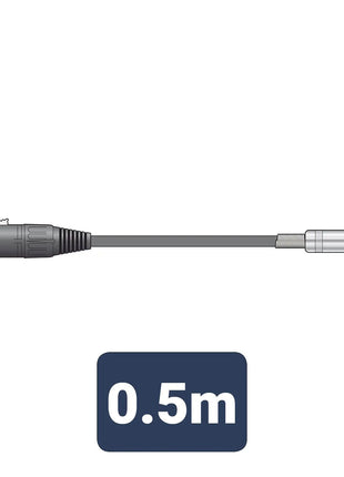 Citronic Classic Audio Lead XLR Female - 3.5mm Stereo Jack 0.5m Citronic
