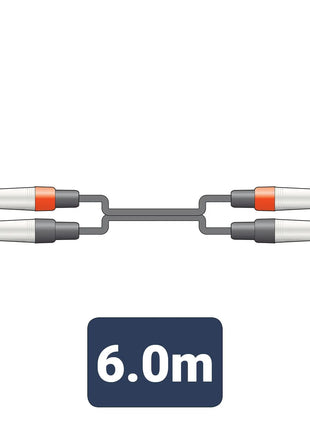 Citronic Classic Audio Lead 2 6.3mm Jack - 2 6.3mm Jack 6.0m Citronic
