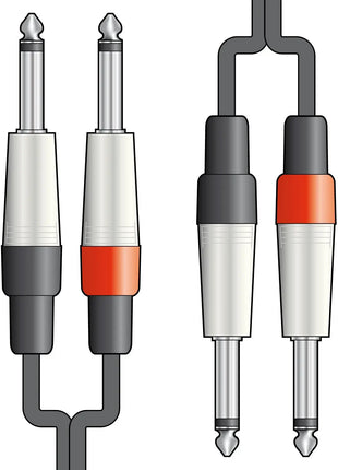 Citronic Classic Audio Lead 2 6.3mm Jack - 2 6.3mm Jack 6.0m Citronic