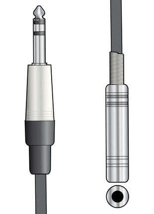 Citronic Classic Audio Lead 6.3mm Plug - 6.3mm Socket 3.0m Citronic