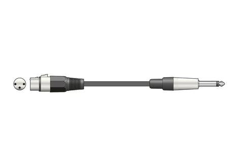 QTX Essential Microphone Lead XLR - Jack 3.0m QTX