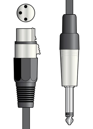 QTX Essential Microphone Lead XLR - Jack 3.0m QTX