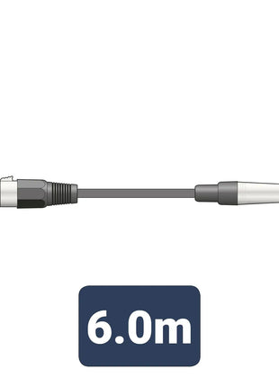 QTX Essential Microphone Lead XLR - Jack 6.0m QTX