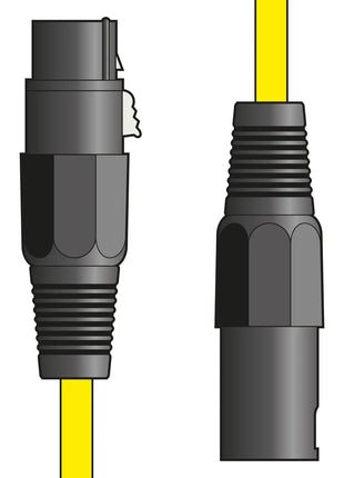 Citronic Classic Microphone Lead XLR Female - Male 1.5m Yellow Citronic