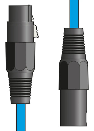 Citronic Classic Microphone Lead XLR Female - Male 3.0m Blue Citronic