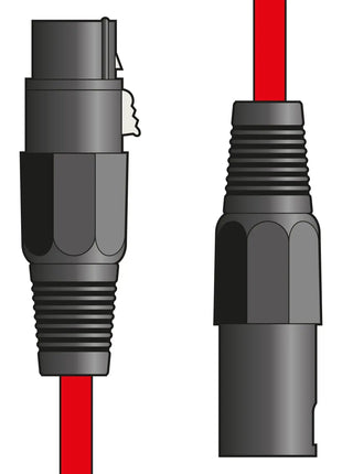 Citronic Classic Microphone Lead XLR Female - Male 6.0m Red Citronic