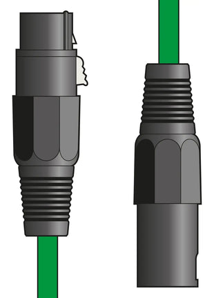 Citronic Classic Microphone Lead XLR Female - Male 6.0m Green Citronic