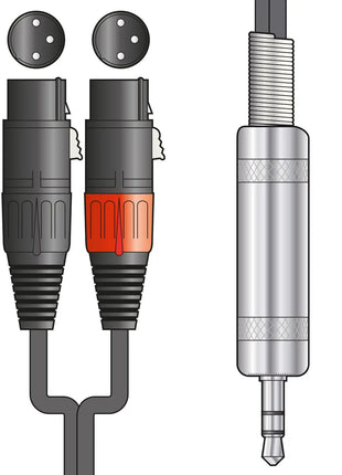 Citronic Classic 3.5mm - 2 XLRM 1m Citronic