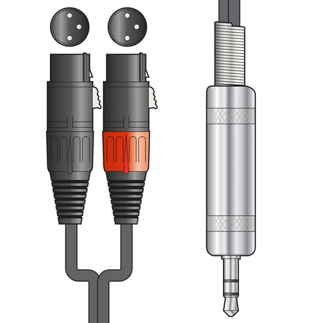 Citronic Classic 3.5mm - 2 XLRM 1m Citronic