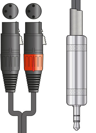 Citronic Classic 3.5mm - 2 XLRF 1m Citronic