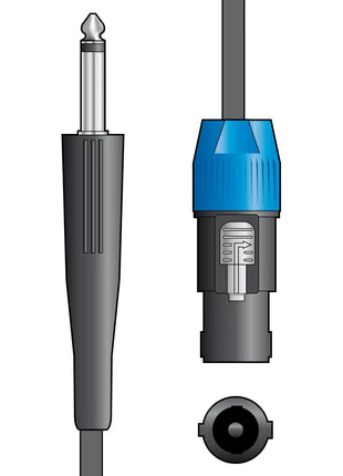 QTX Essential Speaker Lead Jack - Speaker Plug 1.5m QTX