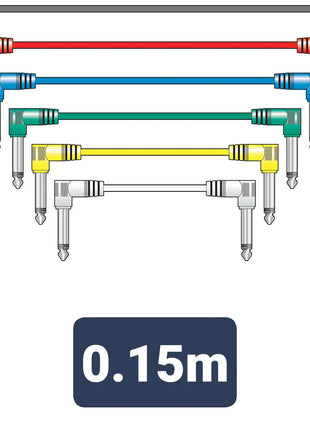 Citronic Classic Audio Patch Lead Set Multicolour 6 pcs 0.15m Citronic