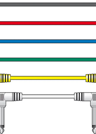 Citronic Classic Audio Patch Lead Set Multicolour 6 pcs 0.15m Citronic