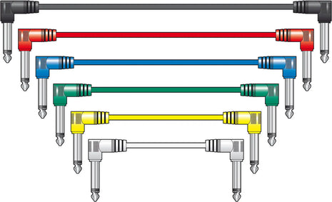 Citronic Classic Audio Patch Lead Set Multicolour 6 pcs 0.15m Citronic