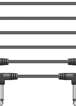 Citronic Classic Audio Patch Lead Set Black 6 pcs 0.5m Citronic