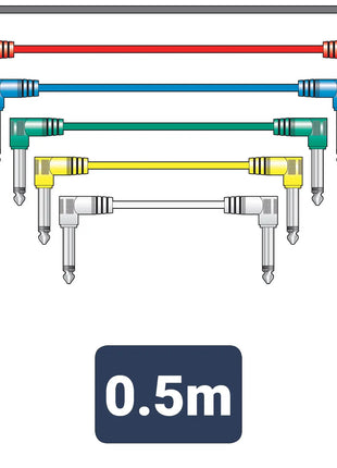 Citronic Classic Audio Patch Lead Set Multicolour 6 pcs 0.5m Citronic