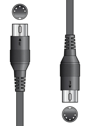 Citronic Classic Midi Lead 5 Pin Din Plug - Plug 0.75m Citronic