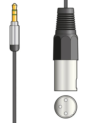Citronic Classic Audio Lead 3.5mm Stereo Jack Plug - XLR Male 1.5m Citronic