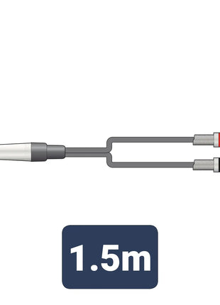 Citronic Classic Audio Lead 6.3mm Mono Jack - 2 RCA Plugs 1.5m Citronic