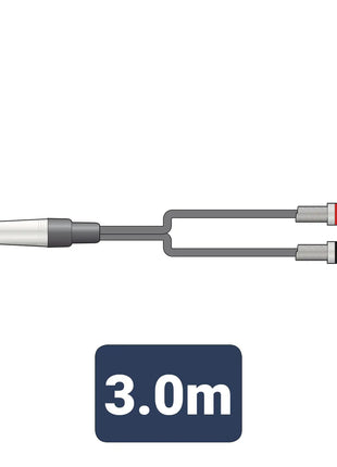 Citronic Classic Audio Lead 6.3mm Mono Jack - 2 RCA Plugs 3.0m Citronic
