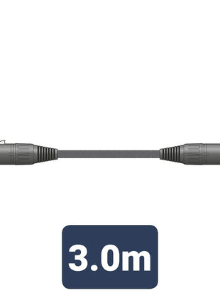 Citronic Braid XLRF-XLRM Blk 3m Citronic