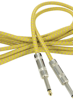 Citronic Classic Braided Guitar Lead Grey/Gold 3.0m Citronic