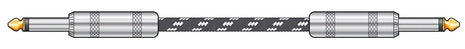Citronic Classic Braided Guitar Lead Black/White 6.0m Citronic