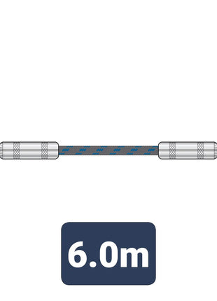 Citronic Classic Braided Guitar Lead Black/Blue 6.0m Citronic