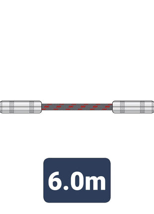 Citronic Classic Braided Guitar Lead Black/Red 6.0m Citronic