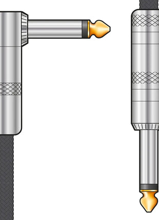 Citronic Braid Guitar Lead R/A Blk 3m Citronic