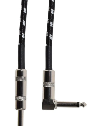 Citronic Braid Guitar Lead R/A Blk/Wht 3m Citronic