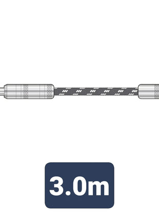 Citronic Braid Guitar Lead R/A Blk/Wht 3m Citronic