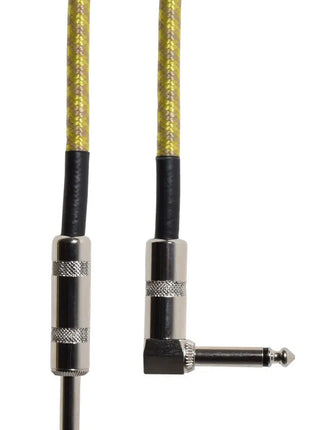 Citronic Braid Guitar Lead R/A Grey/Gold 3m Citronic