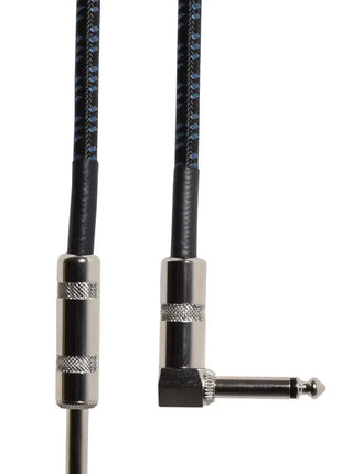 Citronic Braid Guitar Lead R/A Blue/Black 3m Citronic