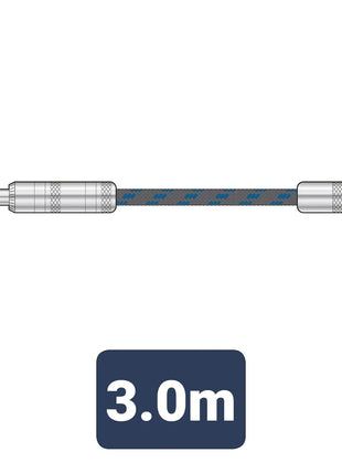 Citronic Braid Guitar Lead R/A Blue/Black 3m Citronic