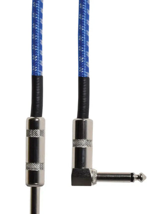 Citronic Braid Guitar Lead R/A Blue/White 3m Citronic