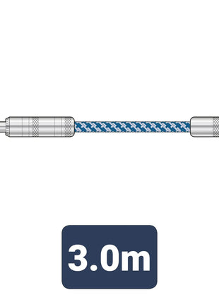 Citronic Braid Guitar Lead R/A Blue/White 3m Citronic