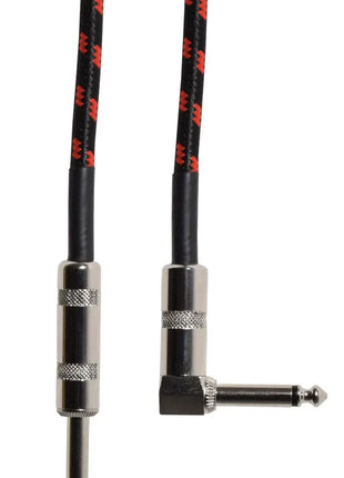 Citronic Braid Guitar Lead R/A Black/Red 3m Citronic