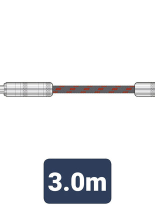 Citronic Braid Guitar Lead R/A Black/Red 3m Citronic