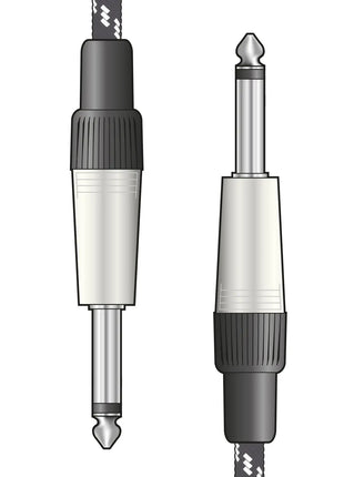 Citronic Braid Guitar Lead Blk/Wht 3m Citronic