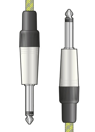 Citronic Braid Guitar Lead Grey/Gold 3m Citronic