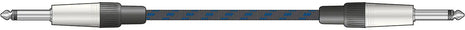 Citronic Braid Guitar Lead Black/Blue 3m Citronic