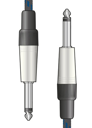 Citronic Braid Guitar Lead Black/Blue 3m Citronic