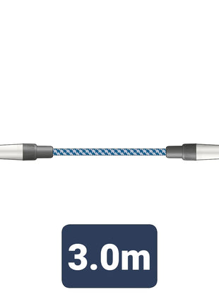 Citronic Braid Guitar Lead Blue/White 3m Citronic