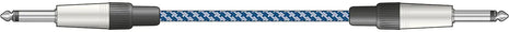 Citronic Braid Guitar Lead Blue/White 3m Citronic