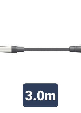 Citronic Classic Braided Right Angled Guitar Lead Black 3.0m Citronic