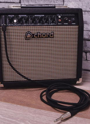 Citronic Classic Braided Right Angled Guitar Lead Black 3.0m Citronic