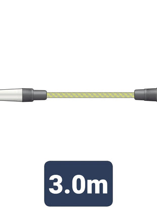 Citronic Classic Braided Right Angled Guitar Lead Grey/Gold 3.0m Citronic